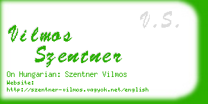 vilmos szentner business card